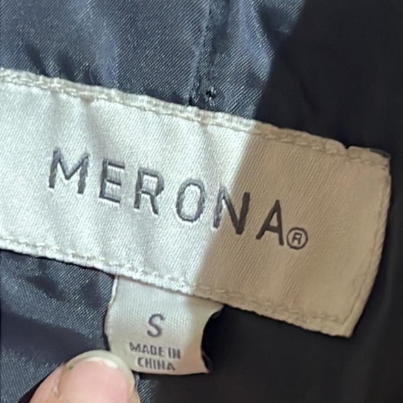 Short Trench Women’s Small Black Pea Coat Waist Length Trench Coat Jacket - Picture 8 of 13